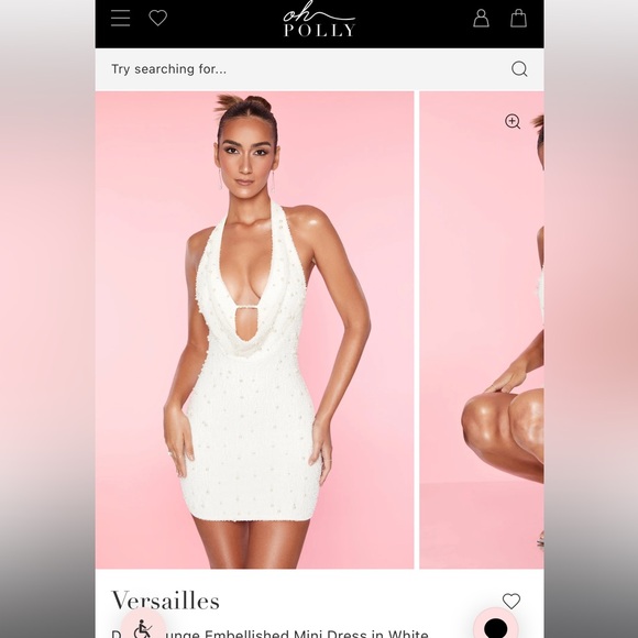 Oh Polly Dresses & Skirts - Elegant White Halter Mini Dress